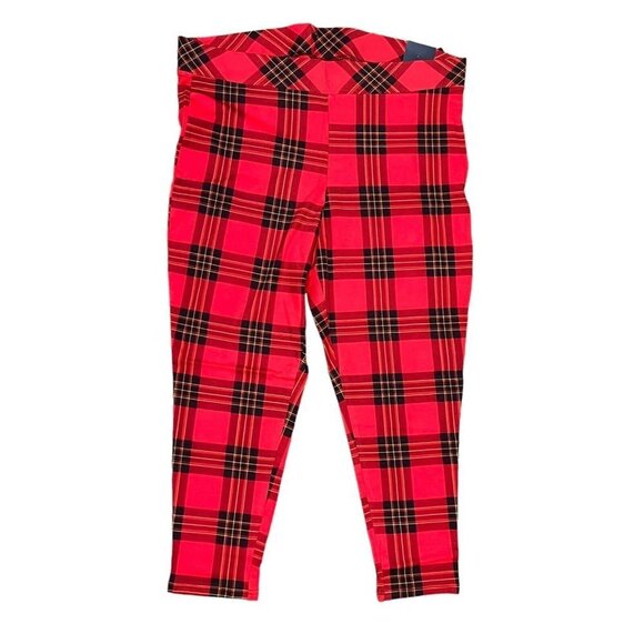 Torrid Legging Pants Red Plaid Full Length Plus Size 4X (26) Stretch New - Picture 7 of 12